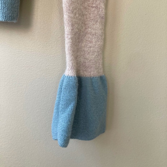 See By Chloe 100% Wool Light Tan Ruffle Cuff Sleeve Sweater S - Picture 3 of 8